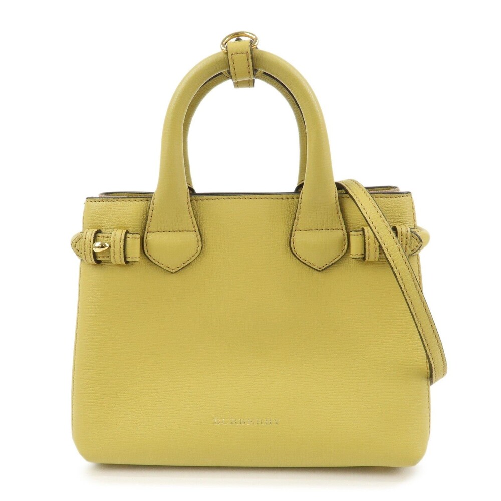 Burberry Banner Mini Leather Handbag Yellow